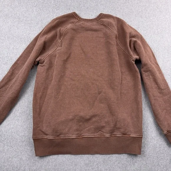 Outerknown Sur Sweatshirt Mens Large Brown Patina Hemp Blend Crewneck Raglan - Picture 8 of 9